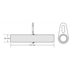 3007257H Svornjak bez podmazivanja 30x176 mm Dautel
