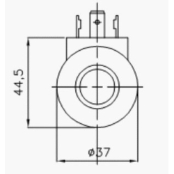 3014029F Zavojnica ventila za ulje 12V 14x50 mm - tip Hirschmann