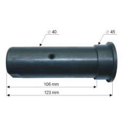 3019117L Svornjak s podmazivanjem 40/45-123 mm za utovarne platforme Bar Cargolift