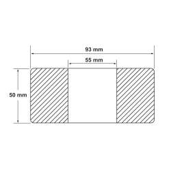 4014253H Kotač platforme 55/93-50 mm za utovarne platforme Zepro