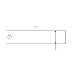 3050058H Svornjak 35x160 mm za utovarne platforme Dhollandia