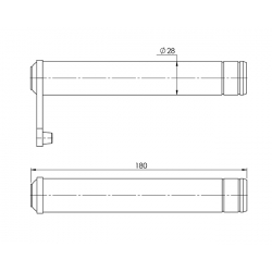3008005H Svornjak 28x180 mm MBB Hubfix, Palfinger