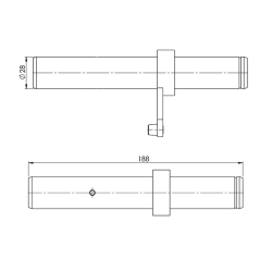 3008006H Svornjak s podmazivanjem 28x188 mm MBB Palfinger
