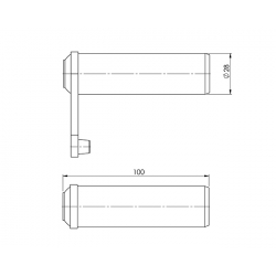 3008008H Svornjak s podmazivanjem 28x100 mm MBB Palfinger