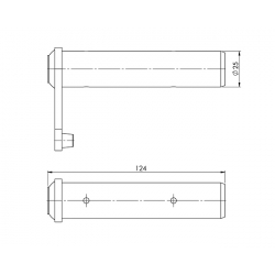 3008009H Svornjak s podmazivanjem 25x124 mm MBB Palfinger