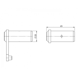 3008010H Svornjak s podmazivanjem 25x65 mm MBB Palfinger