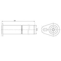 3006629H Svornjak s podmazivanjem Fi 35x261 mm za utovarne platforme Ama