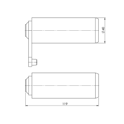 3008019H Svornjak bez podmazivanja 40x119 mm MBB Palfinger