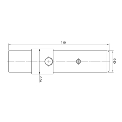 3019046H Svornjak 30/35x140 mm za utovarne platforme Bar Cargolift