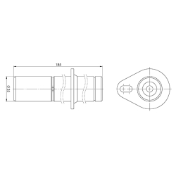 3006642H Svornjak s podmazivanjem Fi 35x185 mm za utovarne platforme Ama