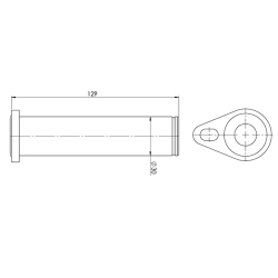 3030029H Svornjak bez podmazivanja 30x129 mm za utovarne platforme Anteo