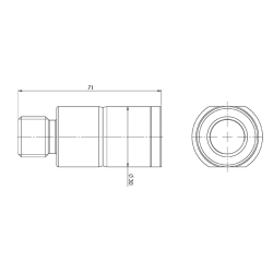 3050020H Svornjak s podmazivanjem 30x71 mm za utovarne platforme Dhollandia