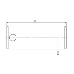 3050052H Svornjak s podmazivanjem 30x78 mm za utovarne platforme Dhollandia