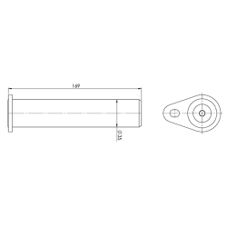 3050060H Svornjak s podmazivanjem 35x169 mm za utovarne platforme Dhollandia