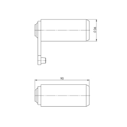 3008000H Svornjak 36x90 mm MBB Hubfix