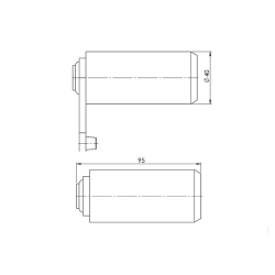 3008002H Svornjak bez podmazivanja 40x95 mm MBB Palfinger