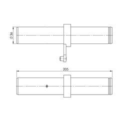 3008003H Svornjak s podmazivanjem 36x205 mm MBB Palfinger