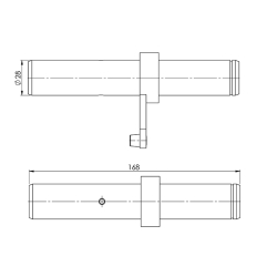 3008004H Svornjak s podmazivanjem 28x168 mm MBB Palfinger