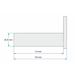 3008018LG Svornjak bez podmazivanja 25x124 mm MBB Palfinger