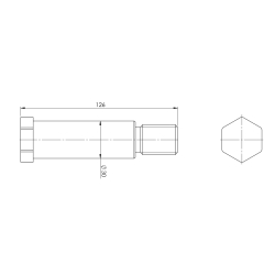 3014000H Svornjak s podmazivanjem 30x126 mm Zepro